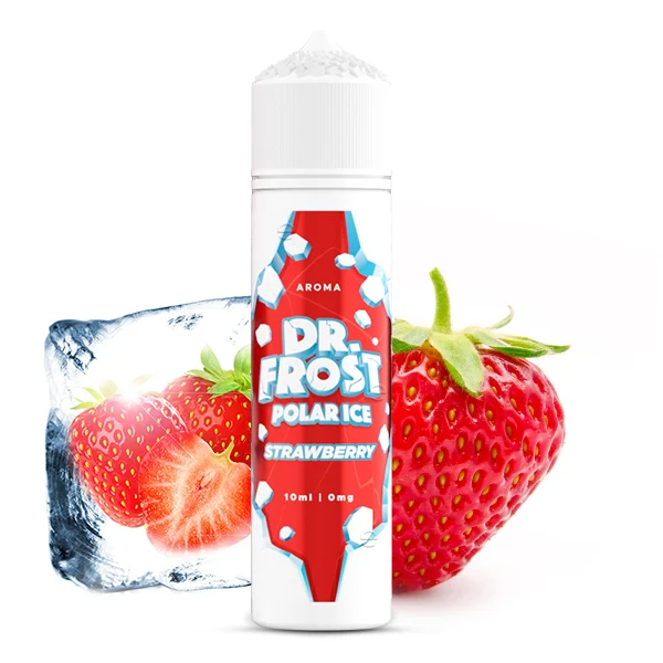 Dr. Frost Polar Ice Strawberry Aroma 10ml Longfill mit frischen Erdbeeren und Eiswürfel
