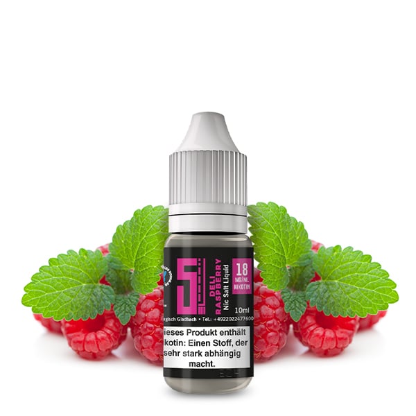 5 Elements Deli Raspberry Nikotinsalz Liquid mit dem Geschmack nach Himbeeren