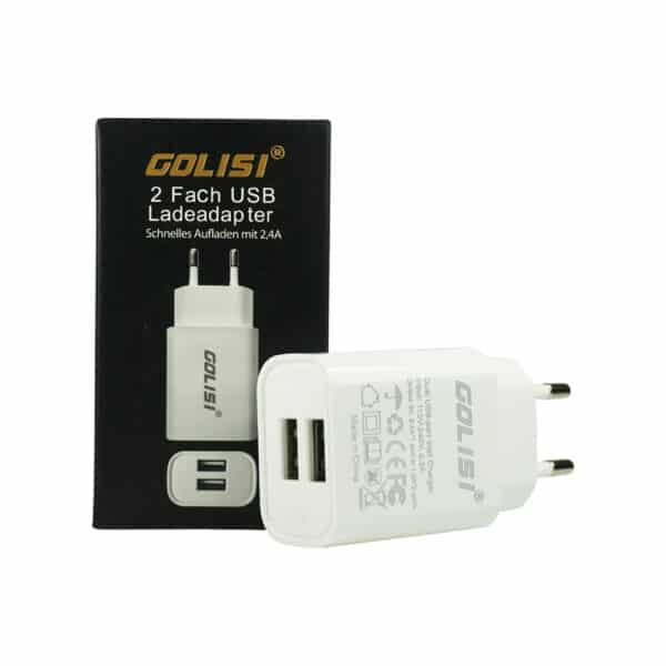 Golisi 2 Fach USB Netzteil Netzstecker 2,4A