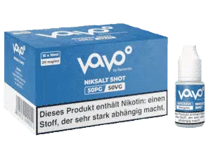 Vavo Nikotinsalz Shot 50VG/50PG 20mg 10ml in 15er Packung