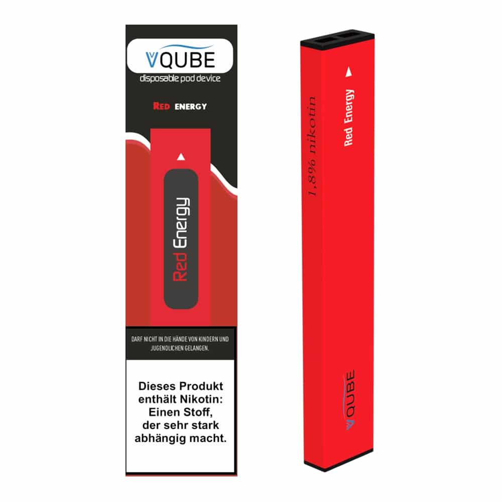 VQUBE Disposable Pod Device Hybrid Nikotin Red Energy