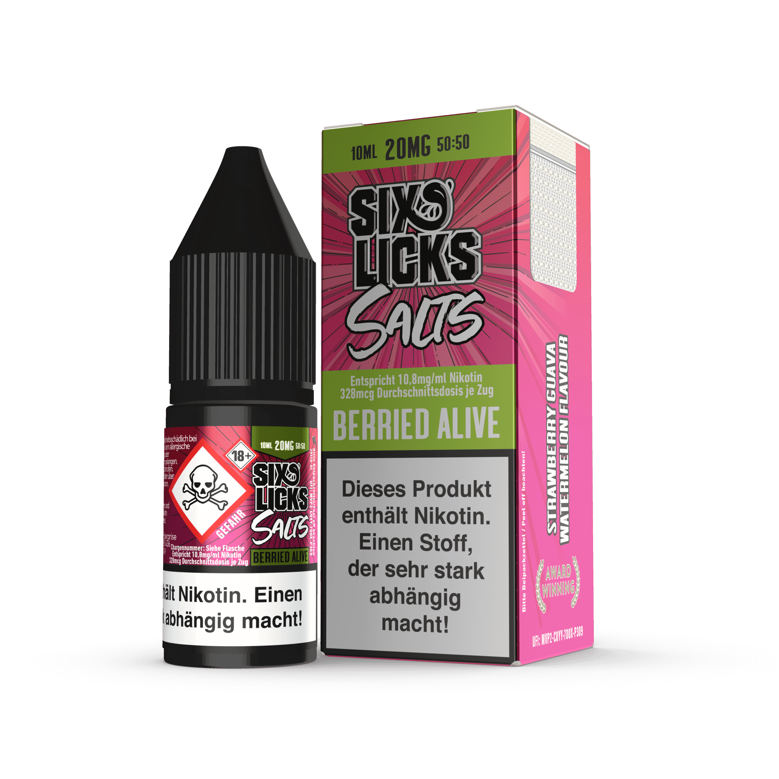 Six Licks Nikotinsalz Liquid Berried Alive 10ml