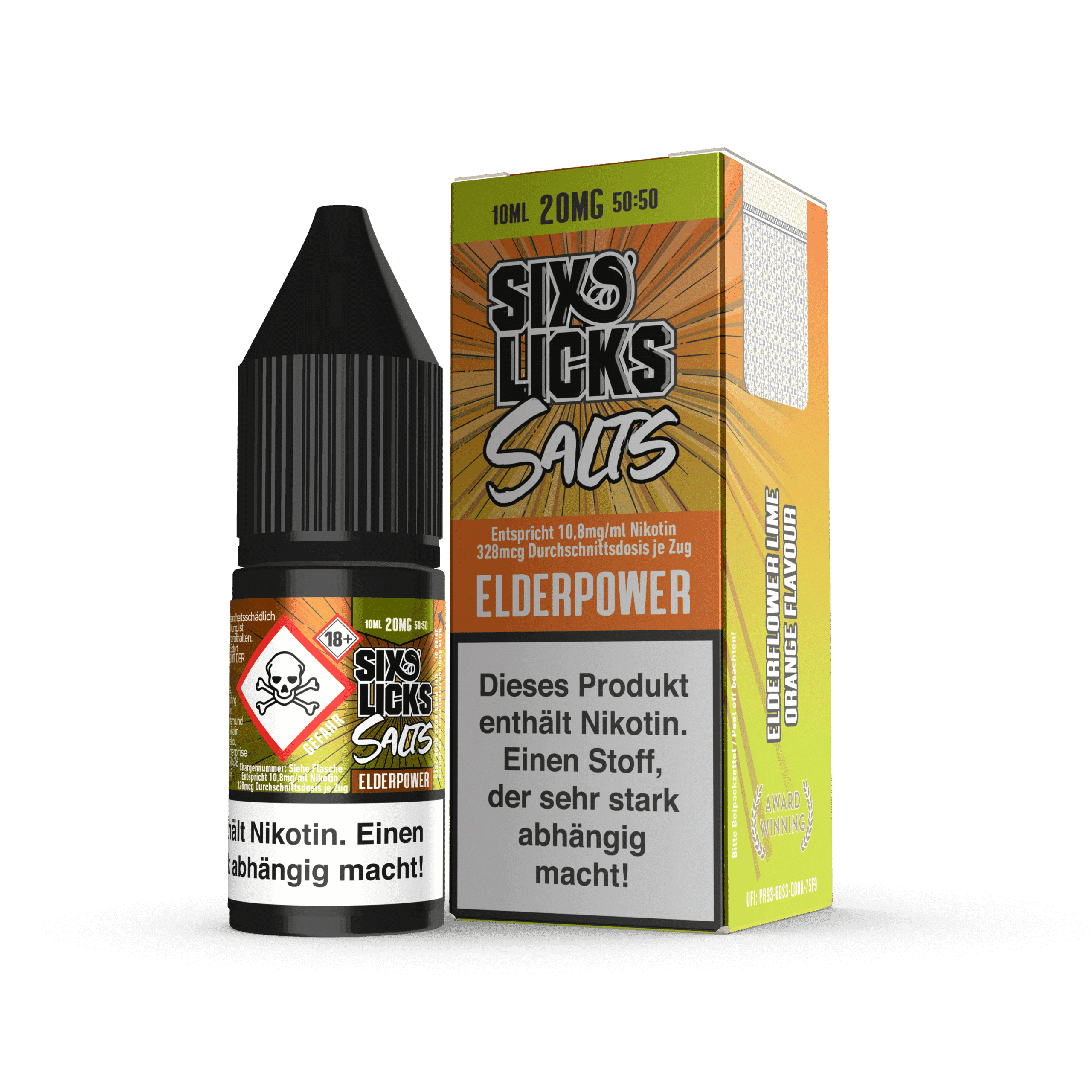Six Licks Nikotinsalz Liquid Elderpower 10ml