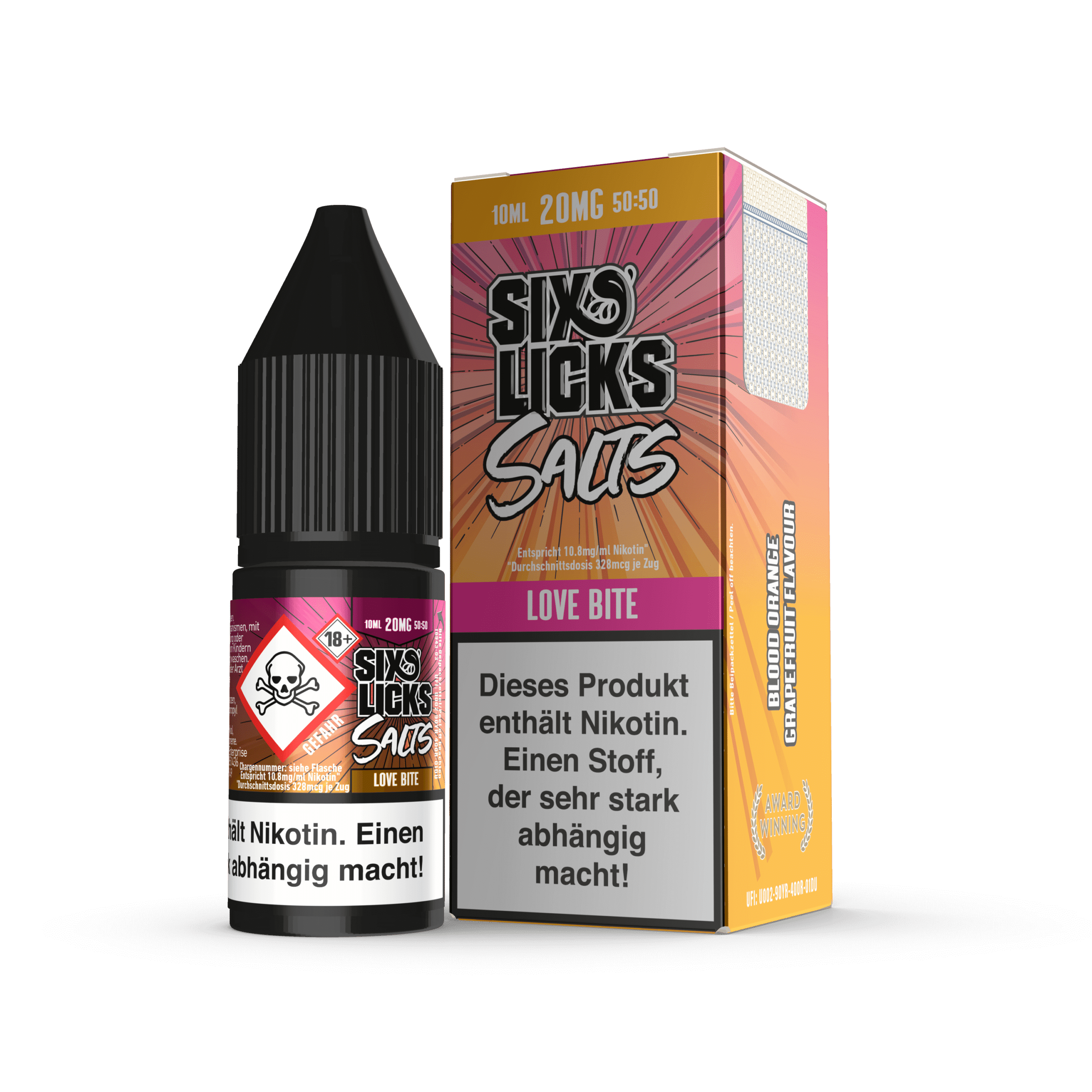 Six Licks Nikotinsalz Liquid Love Bite 10ml