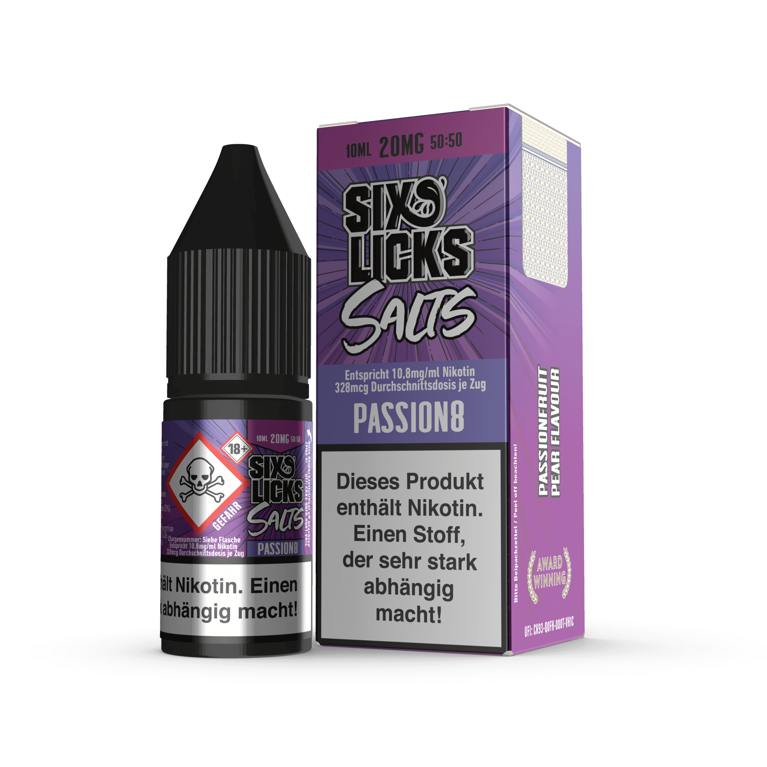 Six Licks Nikotinsalz Liquid Passion8 10ml