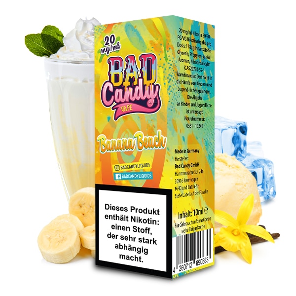 Bad Candy Nikotinsalz Liquid Banana Beach 10ml