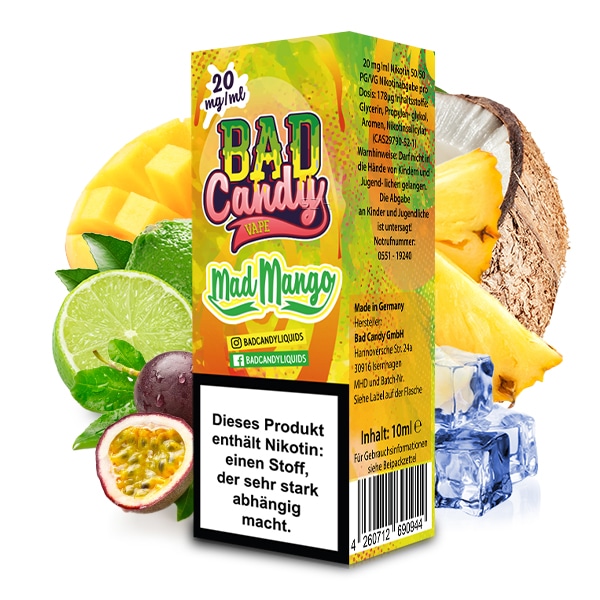 Bad Candy Nikotinsalz Liquid Mad Mango 10ml