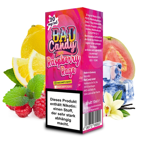 Bad Candy Nikotinsalz Liquid Raspberry Rage 10ml