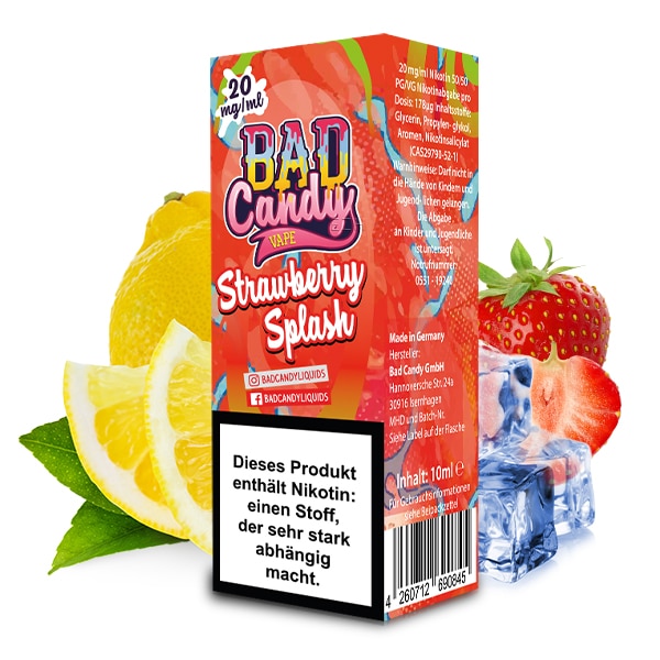 Bad Candy Nikotinsalz Liquid Strawberry Splash 10ml