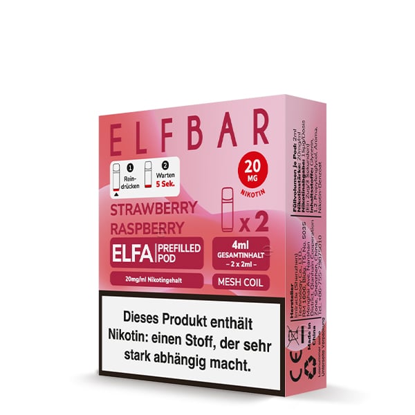 ElfBar ELFA Prefilled Pods Strawberry Raspberry