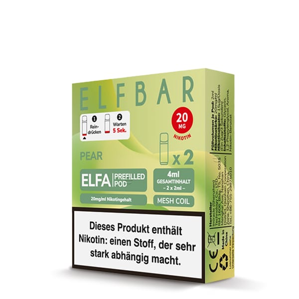 ElfBar ELFA Prefilled Pods Pear Verpackung