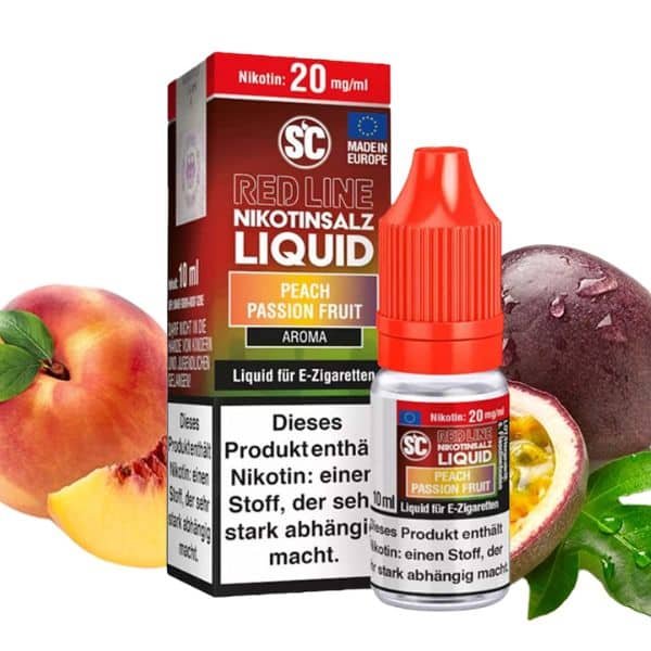 SC Red Line Nikotinsalz Liquid Peach Passionfruit 10ml | Vape Station