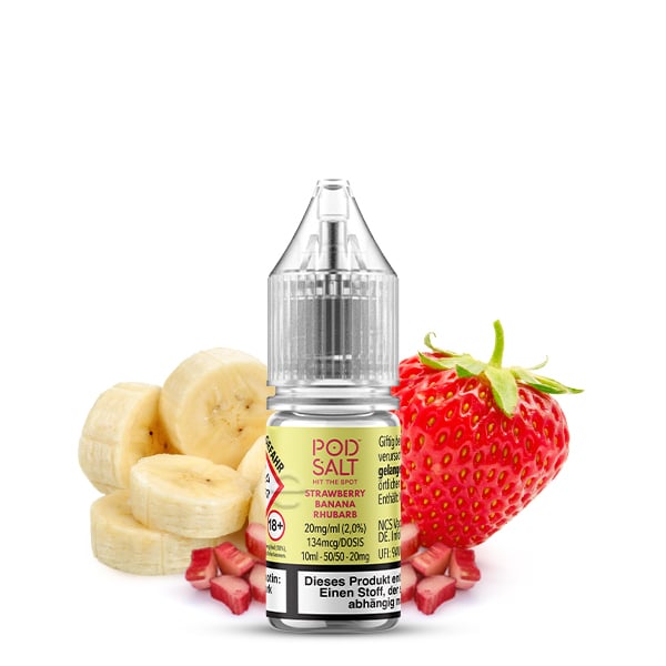 Pod Salt Xtra Nikotinsalz Liquid - Strawberry Banana Rhubarb