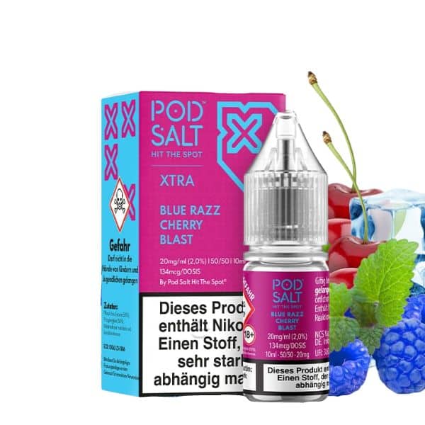 Pod Salt Xtra Nikotinsalz Liquid - Blue Razz Cherry Blast