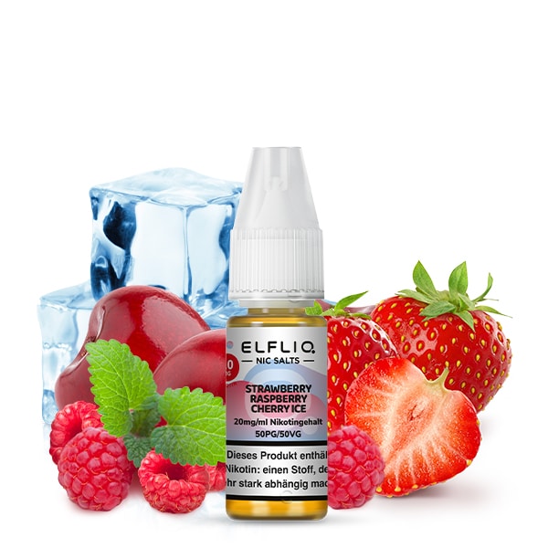 ElfBar ELFLIQ Nikotinsalz Liquid Strawberry Raspberry Cherry Ice 10ml