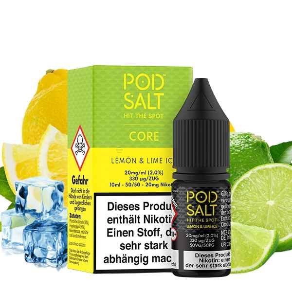 Pod Salt Core Nikotinsalz Liquid - Lemon & Lime Ice