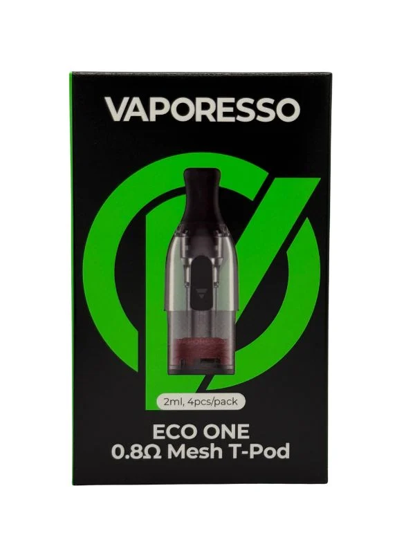 Verpackung der Vaporesso Eco One Top Fill Pods 0,8 Ohm mit 2ml Tankvolumen im 4er-Pack
