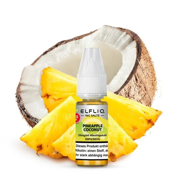 ElfBar ELFLIQ Liquid Pineapple Coconut Nikotinsalz – 10 ml Flasche mit Ananas und Kokosnuss