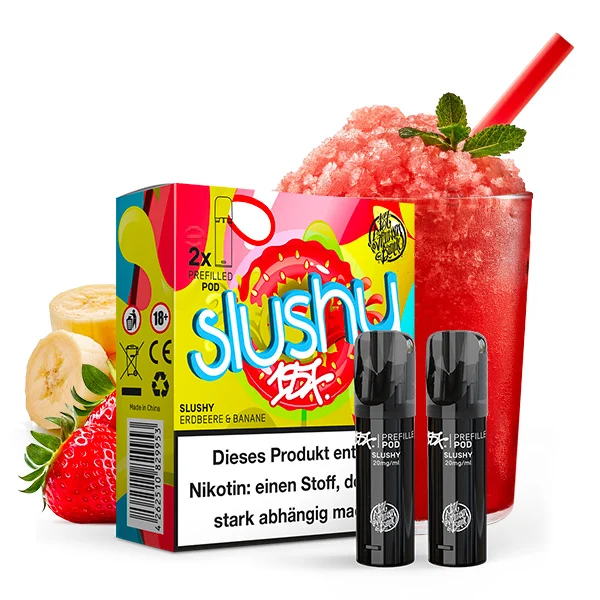 187 Pods Slushy – Erdbeer-Banane Vape Pods im ELFA kompatiblen Prefilled System