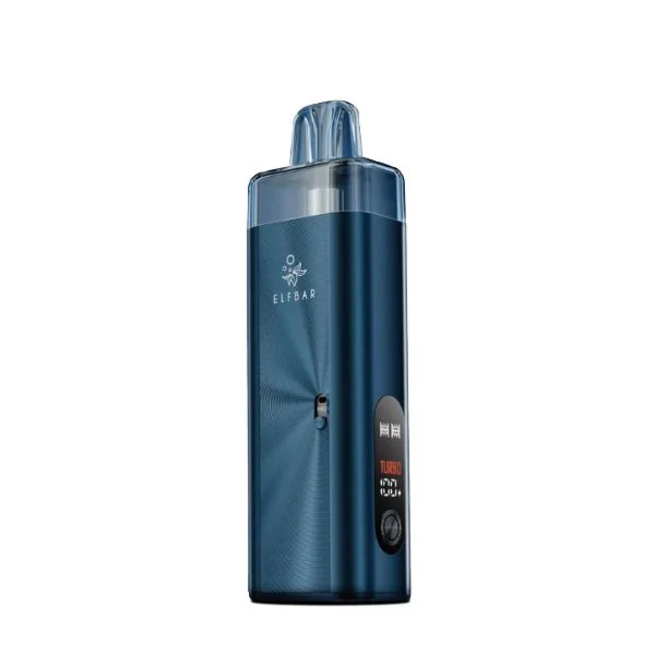 ElfBar ELFX Mega Pod Kit in Navy mit Farbdisplay und Turbo-Modus