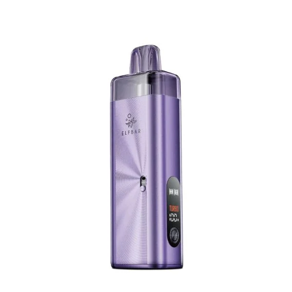 ElfBar ELFX Mega Pod Kit in Purple mit Farbdisplay und Turbo-Modus
