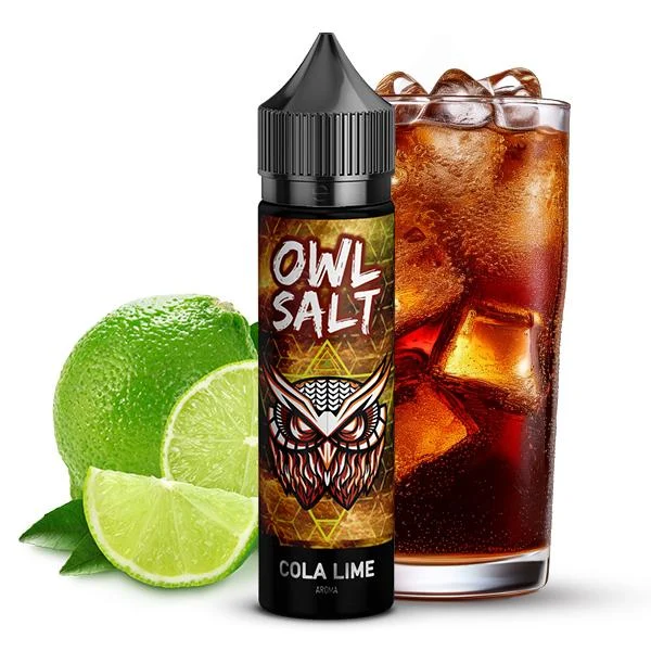 OWL Salt Longfill Cola Lime Aroma – Cola mit Limette und Eiswürfeln, 10 ml Aroma in 60 ml Longfill-Flasche