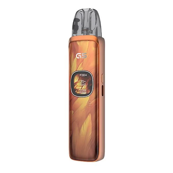 Uwell Caliburn G5 Pod Kit Orange Feathers mit orangefarbenem Federdesign