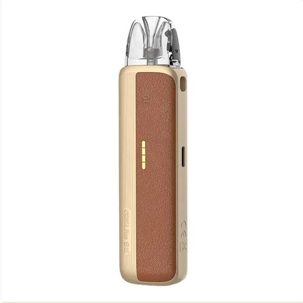 Uwell Caliburn G5 SE Lite Pod Kit Brown Leather mit brauner Kunstleder-Oberfläche