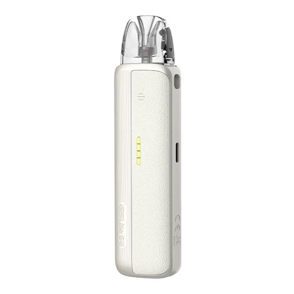 Uwell Caliburn G5 SE Lite Pod Kit White Leather mit weißer Kunstleder-Oberfläche und transparentem Pod